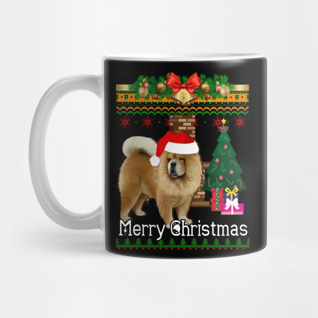 Ugly Christmas Sweater CHOW CHOWS by LaurieAndrew